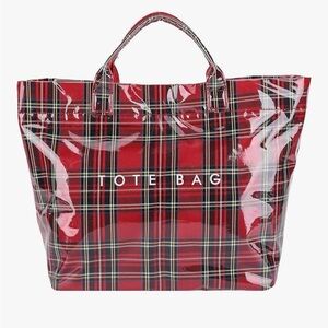 Plaid Red Tote Bag